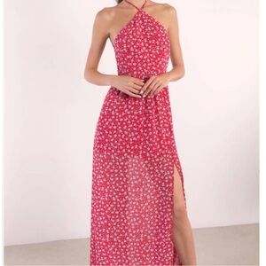 Tobi Open Back Sexy Flowy Maxi Floral Dress